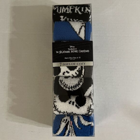 Disney Other - Disney 7 Pairs The Nightmare Before Christmas‎ Cozy Socks Size 6-12 New